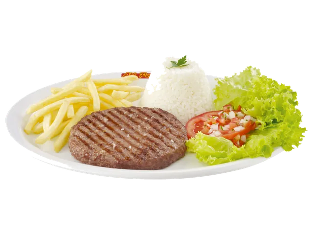 Best Burguer Grill, prato completo com acompanhamentos
