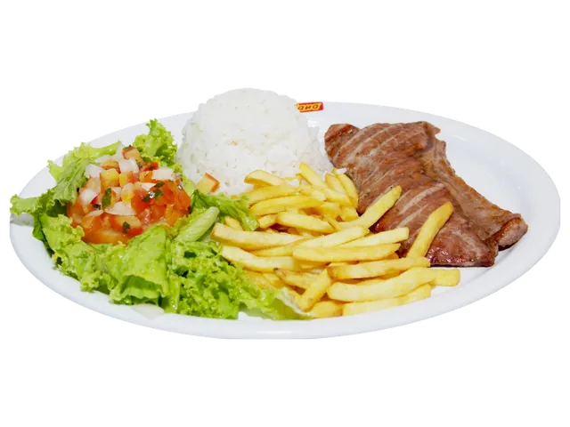 Contra Filé, prato completo com acompanhamentos