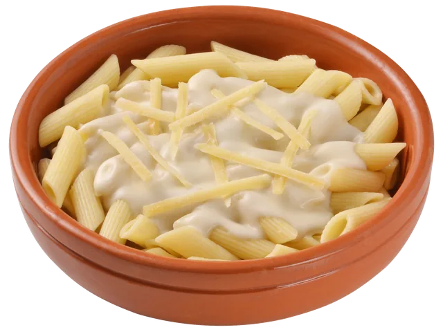 Penne All 4 Queijos, prato completo com acompanhamentos