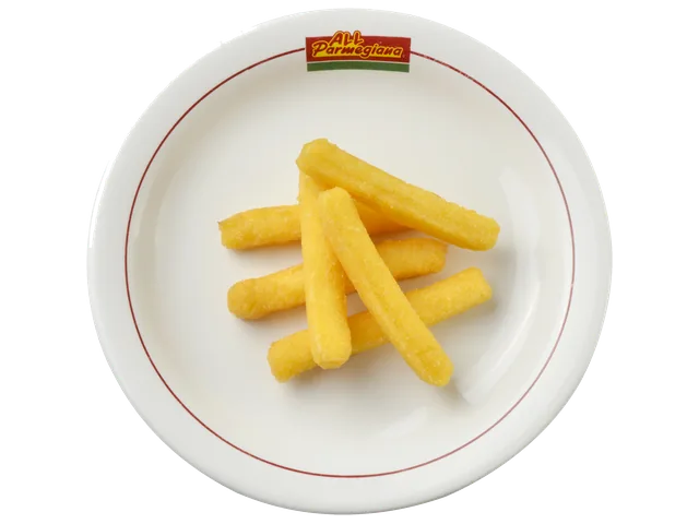 Polenta Frita, prato completo com acompanhamentos