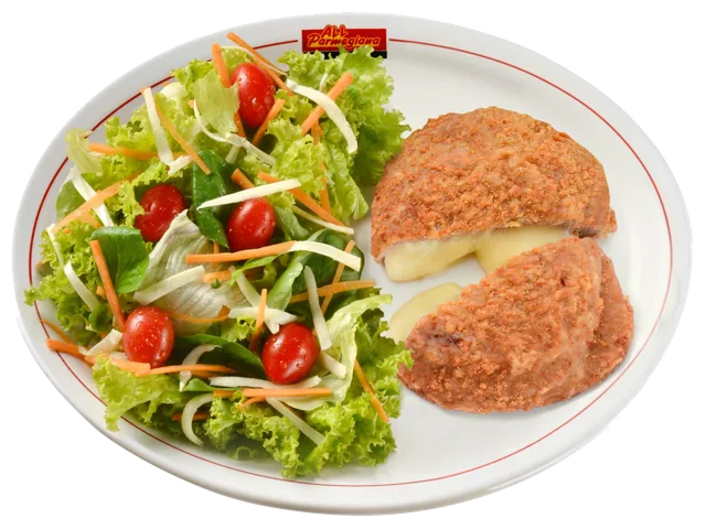 Polpettone Gourmet Milanesa, prato completo com acompanhamentos